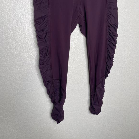 Athleta Womens Leggings Size M Purple Mesh Me Up 7/8 Hi Rise Pull On Athleisure - Picture 10 of 14